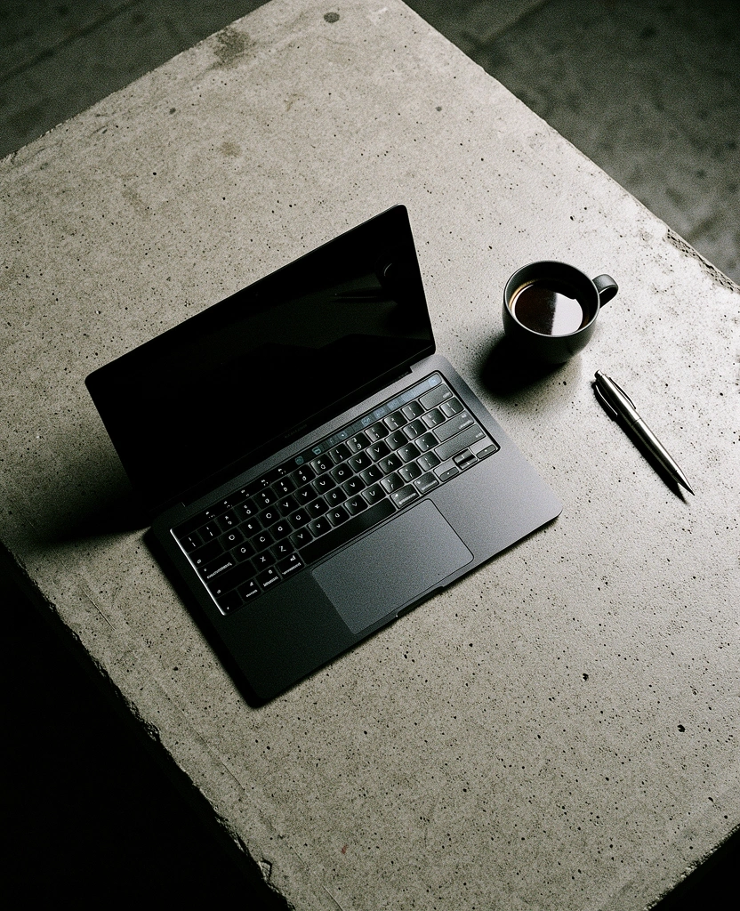 Minimalistischer Arbeitsplatz